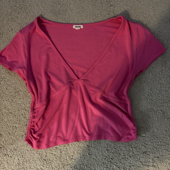 Women's Pink V-Neck crop Top worn twice - Picture 1 of 1